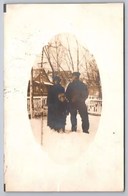 RPPC Postcard Buffalo Family Photo Sent to Aunt in Clarence Center NY