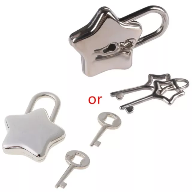 Mini Portable Padlock Vintage Star Lock Metal for Lock With for Key D