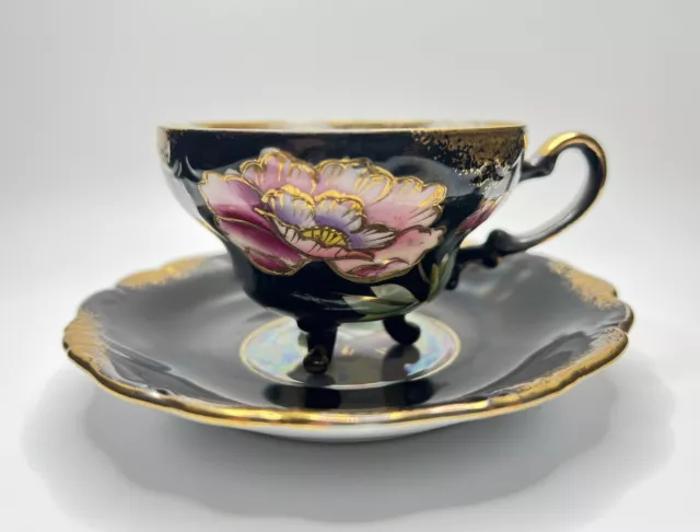 Vintage Footed Teacup & Saucer: Royal Sealy China Japan