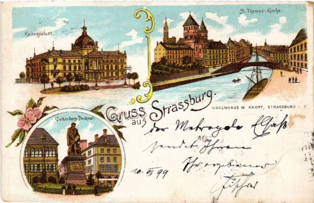 CPA AK STRASBOURG - STRASSBURG - Kaiserpalast - St-Thomas Kirche (387357)