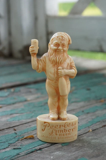 VINTAGE PEERLESS AMBER Beer Salt Shaker La Crosse Breweries Inc WIS $39