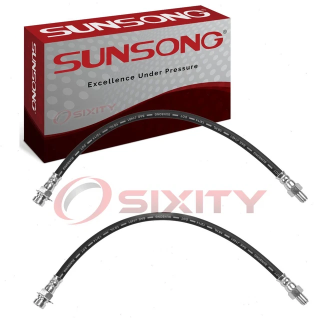 2 pc Sunsong Front Brake Hydraulic Hoses for 1942 Packard Model 2006 Hoses sf