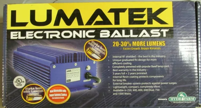 Lumatek 1000 Watt 120/240 Volt Dimmable Electronic Ballast NEW LK1000