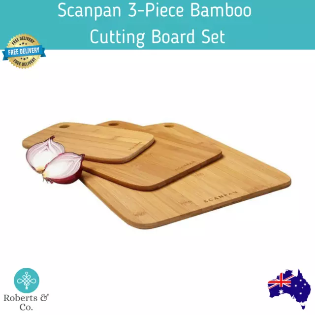 Scanpan 3 Piece Bamboo Cutting Board Set Chopping Board Bamboo Cutting Board