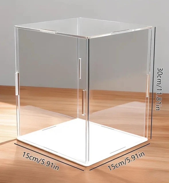 Vitrine en acrylique transparente pour collections, boîte de rangement avec porte magnétique pour mini figurines, modèles de voiture, sacs (8 grilles Vitrine en acrylique transparente pour collections, boîte de rangement avec porte magnétique pour mini figurines, modèles de voiture, sacs (8 grilles