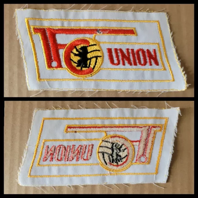 AUFNÄHER 1.FC UNION BERLIN DDR ZEITEN Oberliga Liga Bundesliga DFV DFB 13,5x7cm
