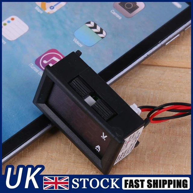 Plastic Car Electromobile Motorbike Voltage Meter 0-100V Voltammeter(Black)