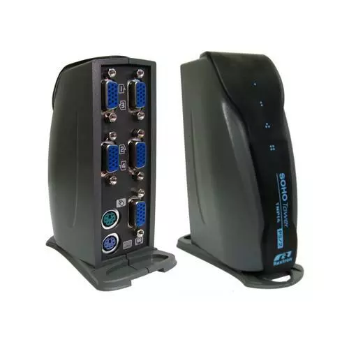 GP1317 KVM Tower 4 Port VGA PS2 Switch supplied with cables