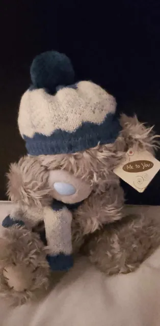 Me to You Mini Tatty Teddy Plush Soft Toy Bear Blue Hat New with Tags
