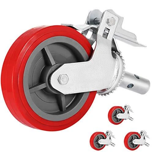 Scaffolding Wheels Set of 4, 8" - Scaffolding Casters Heavy Duty, 3200 Lbs