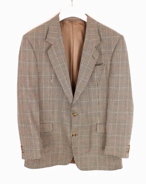 Austin Reed Giacca Uomo (UK) 40 Seta Lana Pied De Poule Monopetto