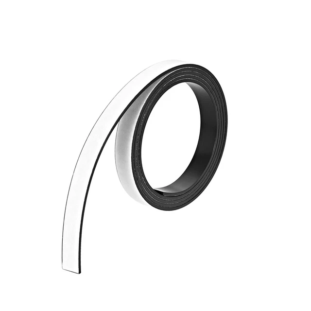 Magnetica Striscia con Bianco Adesivo Nastro 25/64poll x 3.3 Piedi x 1/16poll