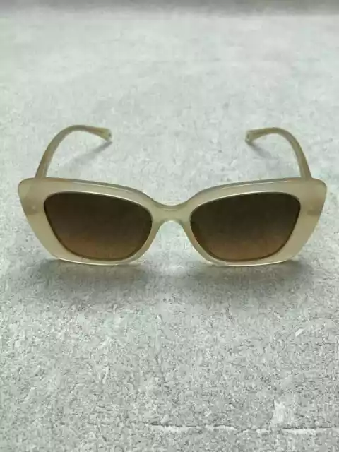 CHANEL #22 Sunglasses Plastic beige brown Ladies