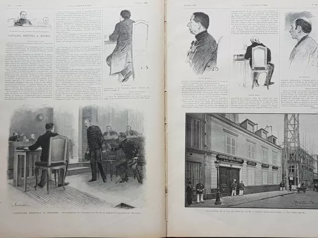 L'illustration 1899 N 2947 Attentat Contre M. Labor, A Rennes, L'affaire Dreyfus 2