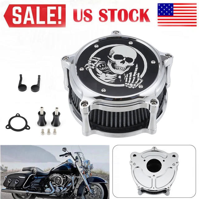 HDBUBALUS Bouchon De Réservoir De Carburant En Aluminium CNC Ventilé Décoratif Pour Harley Touring Road King Softail Dyna Sportster XL 1200 883