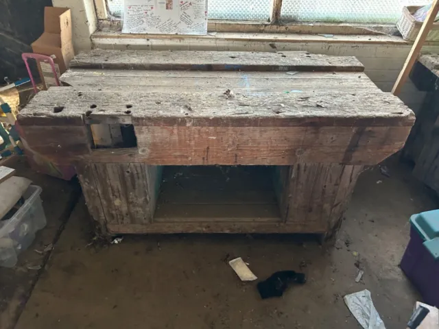 rustic work bench