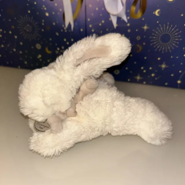 Peluche lapin blanc Doudou et compagnie bonbon crème taupe 15 cm DC2523 Avent