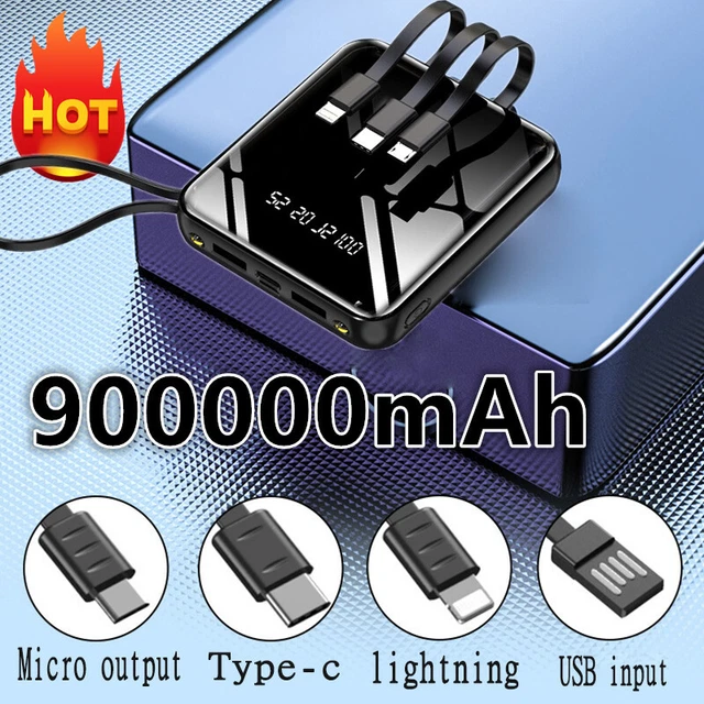 Mini Portable Power Bank 9000000mAh Fast Charging Battery Pack Charger For Phone
