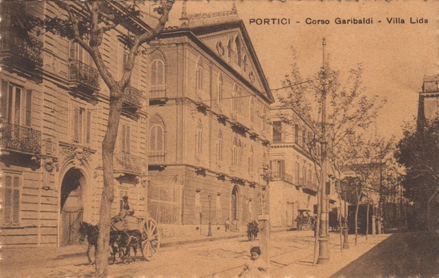 23-24147 - Napoli Portici - Corso Garibaldi Villa Lida Viaggiata 1909