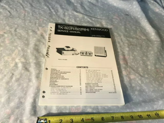 Kenwood TK-822R/822R(H) UHF FM Two-Way Radio Service Manual