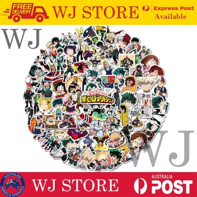 My Hero Academia Sticker Pack 100pcs, Vinyle Anime Stickers
