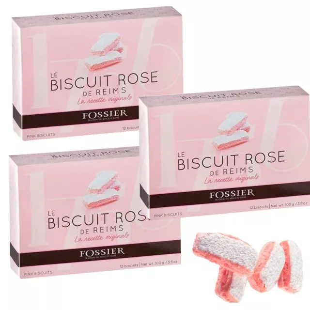 Galletas rosas de Reims, 3 cajas