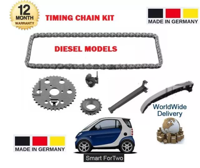 For Smart Fortwo Coupe Cabrio 450 451 0.8 Cdi Diesel 1999-> New Timing Chain Kit
