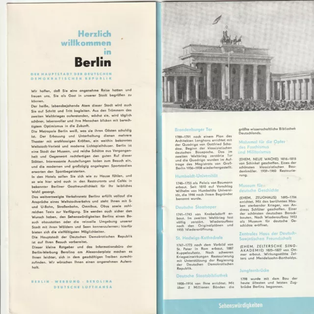 Deutsche Lufthansa DDR Prospekt Berlin 2