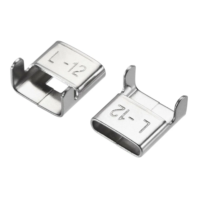201 Acier Inox Sangle Joint 16x15x9mm pour 12mm Bande Paquet 100