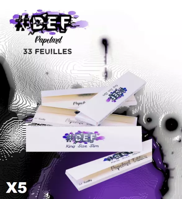 10 Carnets de Feuilles À Rouler longues: 5  #DEF Slim + 5 RAW Slim Classic 2