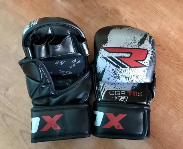 RDX Pelle MMA Grappling Guanti Lotta Pugilato Muay Thai Kick Boxe