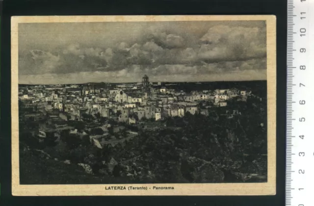 Cartolina Laterza Taranto panorama -ediz. Iavernaro anni 50 nv