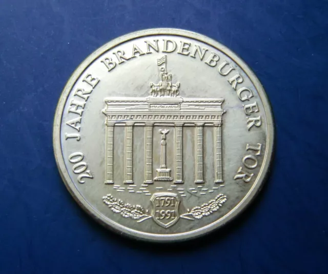 Medaille 30mm "200 Jahre Brandenburger Tor", vergoldet