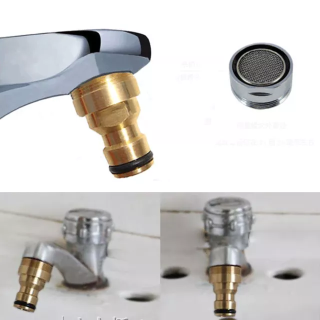 Universal Kitchen Tap Connector Mixer Garden Hose Adaptor Pipe Joiner Fitting hi