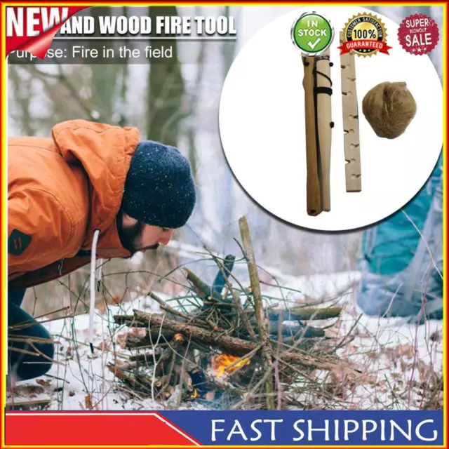 Portable Bow Drill Friction Fire Starter Fire Making Tools Outdoor Survival Gear