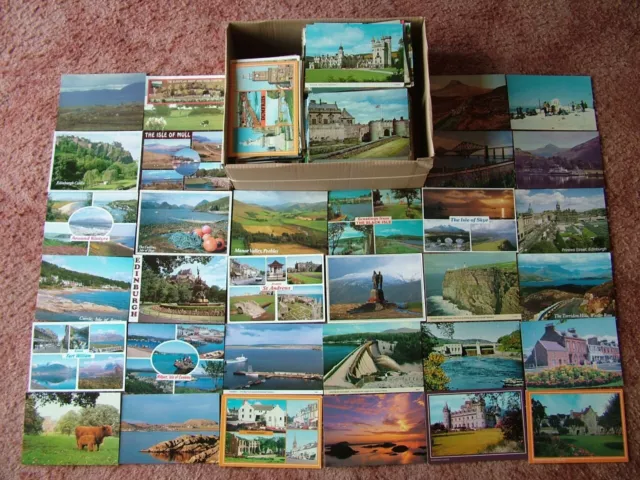 3.5 KG Box / Bulk Lot of Unused Postcards of SCOTLAND & ISLANDS.