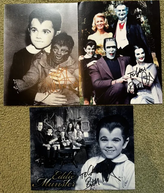 3 “Eddie Munster” Butch Patrick Autographed 8x10 Photo Lot  The Munsters Comicon