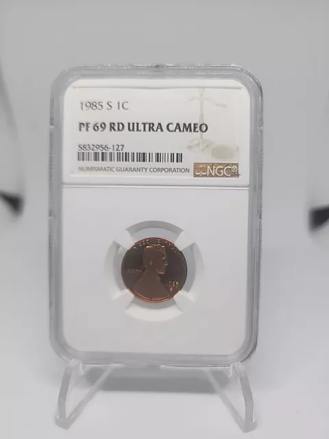 1985-S Lincoln Memorial Cent Penny 1C - NGC PF69 RD - Ultra Cameo
