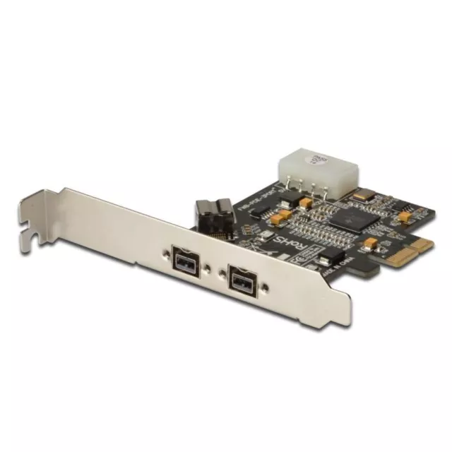 DIGITUS Firewire 800 PCI Express Karte 3 Port PCIe IEEE 1394b Interface Card