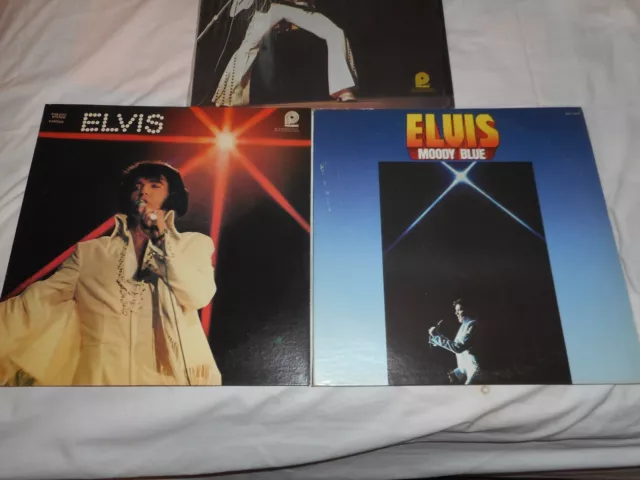 Lot Of 3  Elvis Presley Albums Vinyl Lp  '' The King " Of Rock N Roll