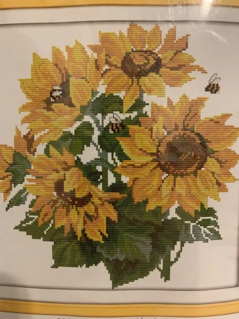 Beginner Cross Stitch Kit Sunflower Easy Embroidery Kit for Kids Counted  Pattern