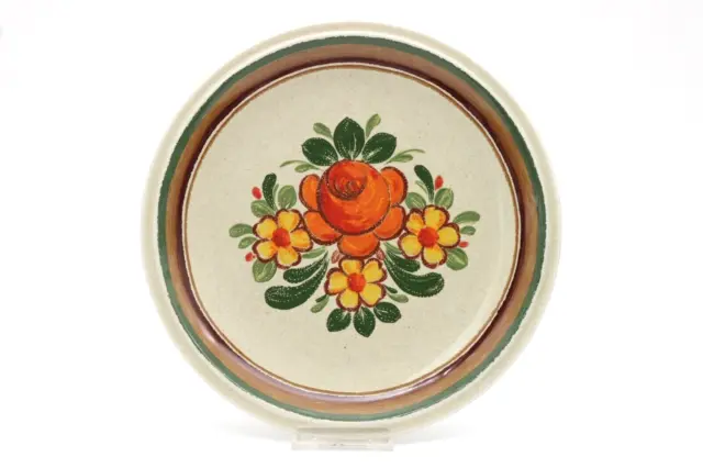 Winterling Röslau Bavaria Speiseteller Teller orange Blumen Vintage Ø 24,5 cm