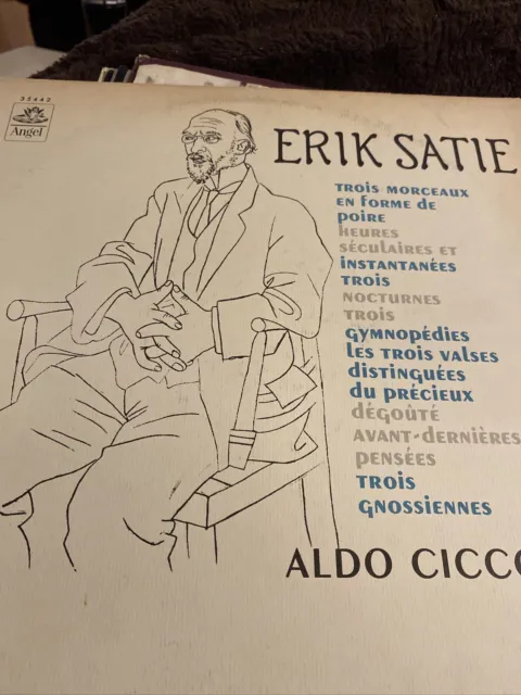 Aldo Ciccolini Erik Satie Angel Records 1957 35442 VG+/ VG+