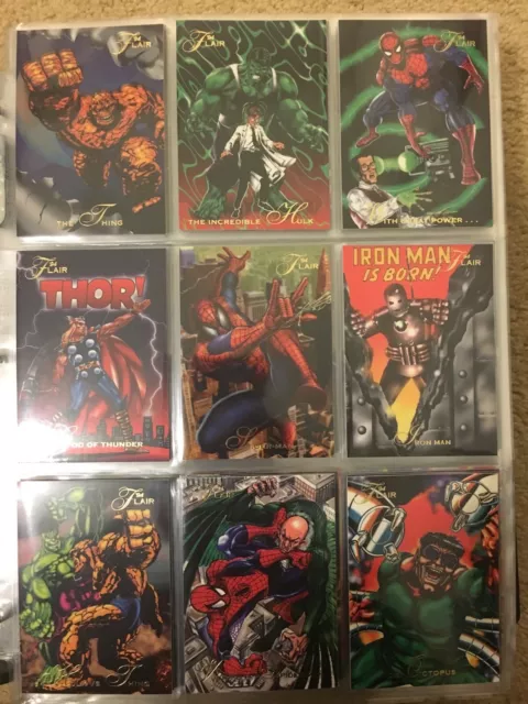 1994 Marvel Flair Annual Trading Cards COMPLETE BASE SET, #1-150 - NM/M! - Fleer