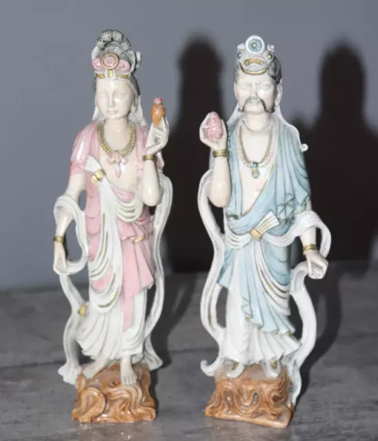 Magnifique statuette indienne en résine ,vintage , couple ,25 cm