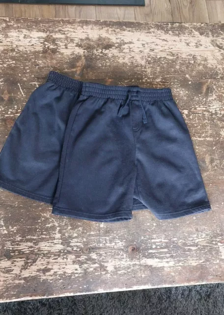 TU Boys School NAVY PE Sweat Shorts Age 10 VGC