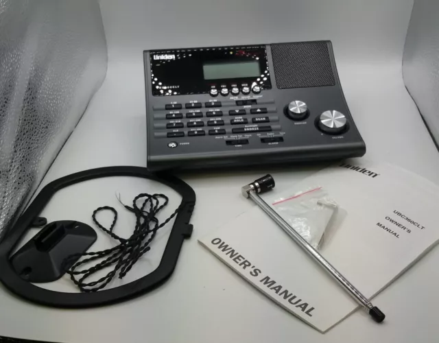 Uniden Bearcat UBC-360CLT Base Scanner with built in radio alarm H24