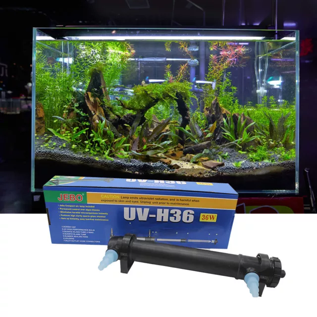 Aquarium Pond UV Lamp Fish Tank Sterilizer Light Purify Water Cleaner Clarifier