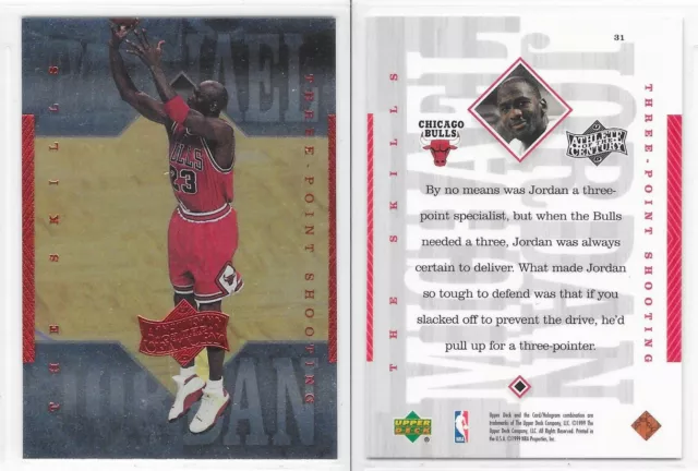 Upper Deck 1999 Nba Basketball #31 Michael Jordan Bulls Athlete Of The Century