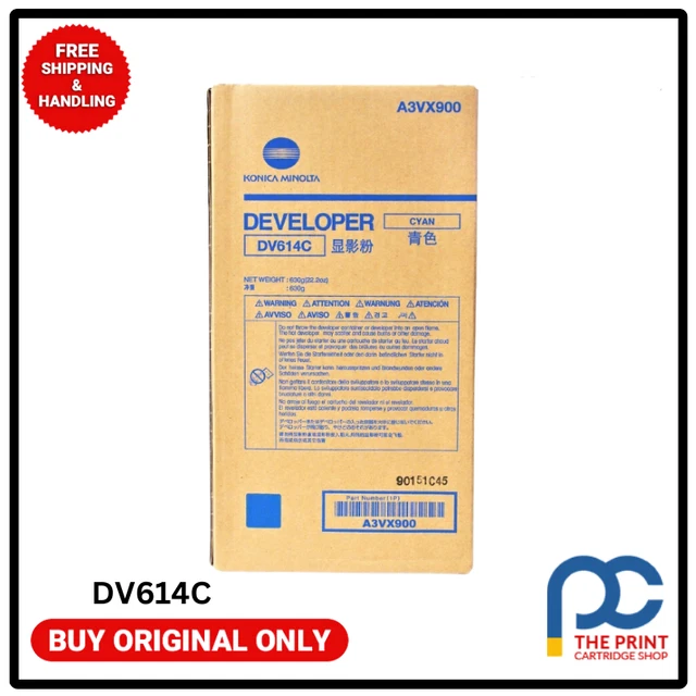 Konica Minolta DV614C Developer Cyan A3VX900 for AccurioPress C 1060 1070 3070-